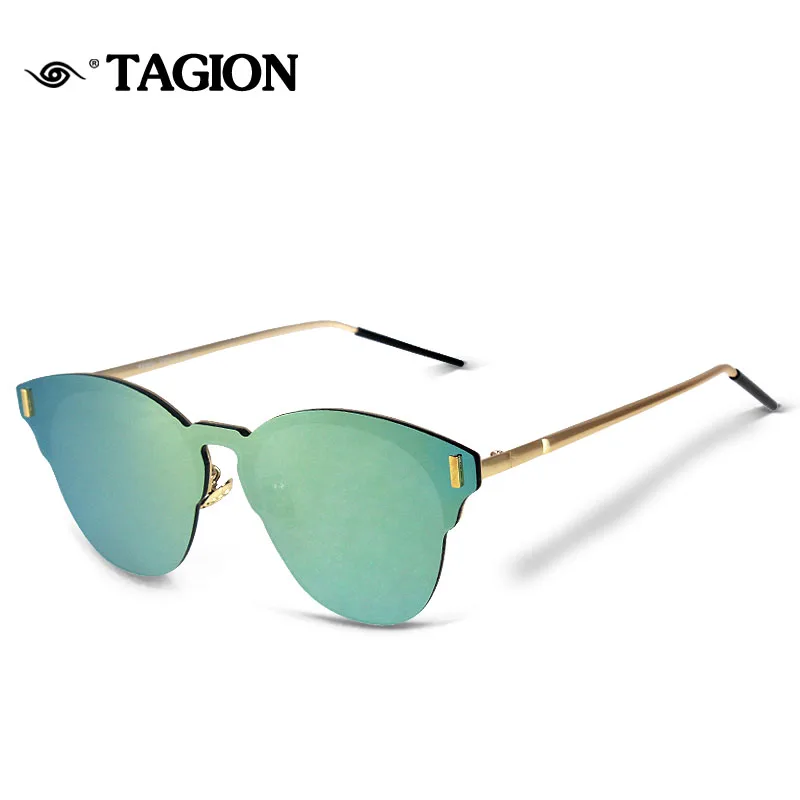 TAGION Модные женские брендовые дизайнерские солнцезащитные очки кошачий глаз без