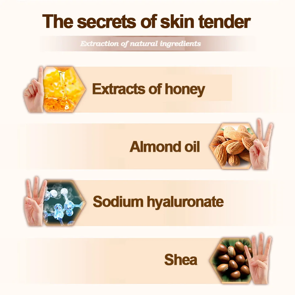 BIOAQUA 60g 1PCS Moisturizing Whitening Honey Hand Cream Nouris Oil Control Anti Chapping Women Winter Care Lotion Scrub |