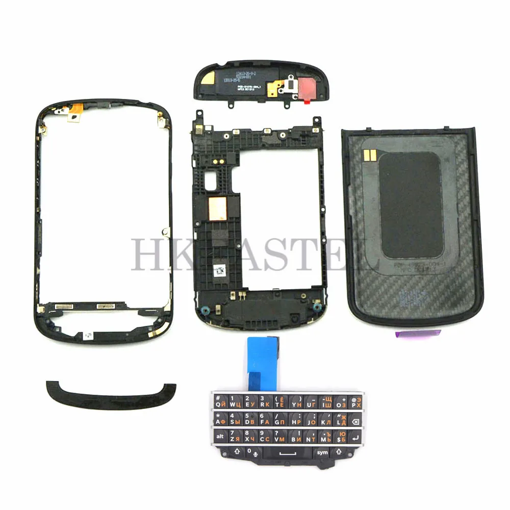 Для BlackBerry Q10 полный корпус мобильного телефона+ рамка чехол+ русская Франция английская клавиатура с гибкой