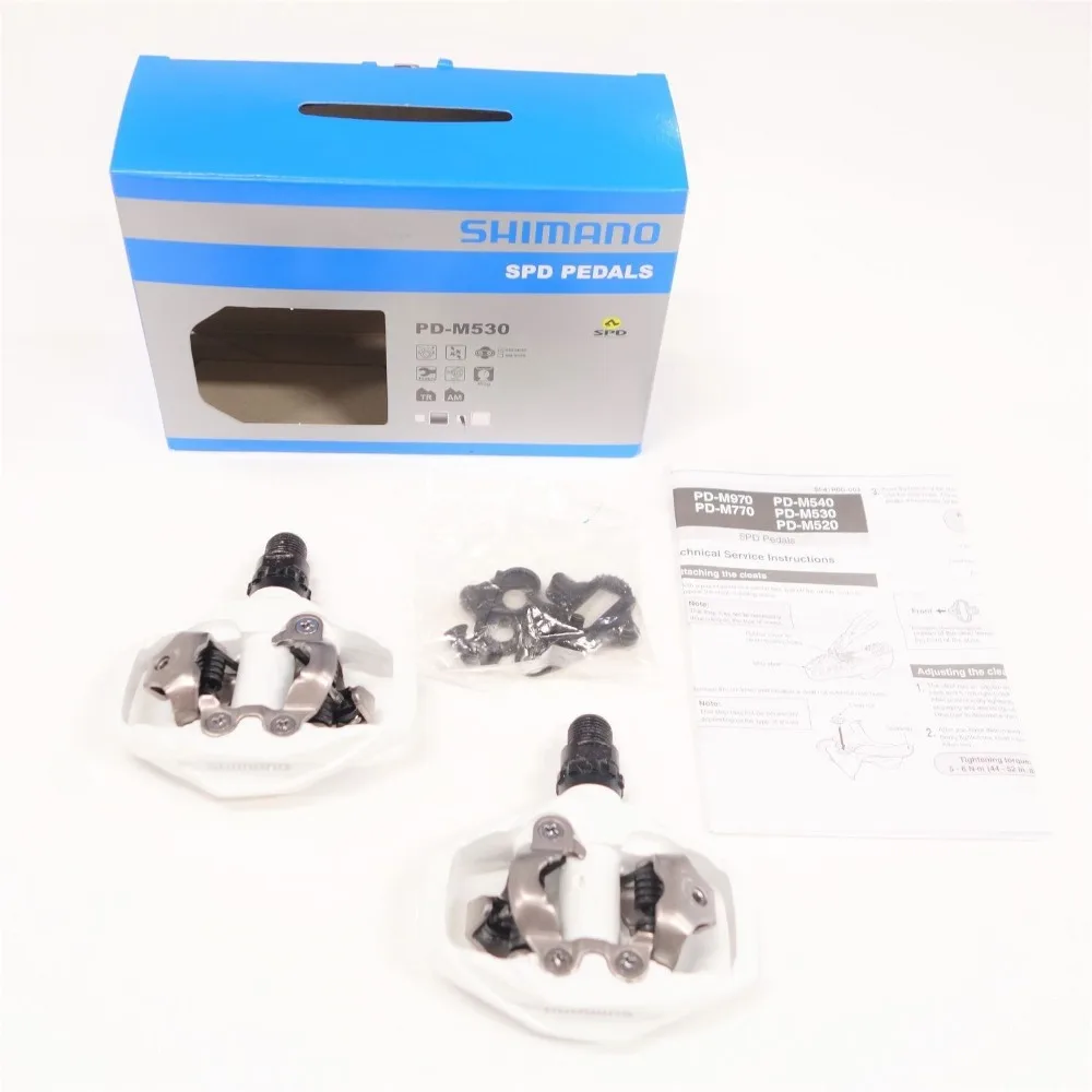 Оригинальный Shimano DEORE велосипедный PD-M530 MTB горный велосипед без клипсов педали и
