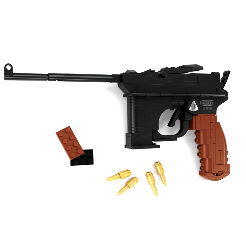 AUSINI Mausers Pistol Gun Building Blocks Educational Boys Toys for Children Creator Kids Army Military Weapon Model Bricks Set |