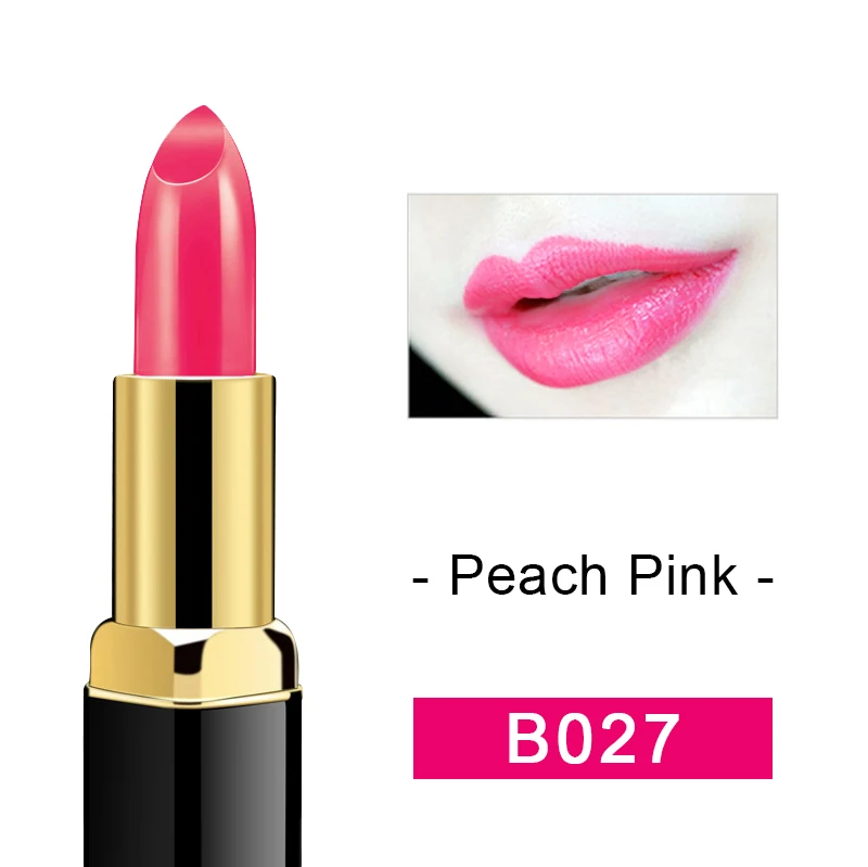 Peach Pink BIOAQUA водостойкая губная помада длительного действия телесный макияж помада Увлажняющий блеск для губ поцелуй очарования макияж кисточка для губ - Цвет: Peach Pink