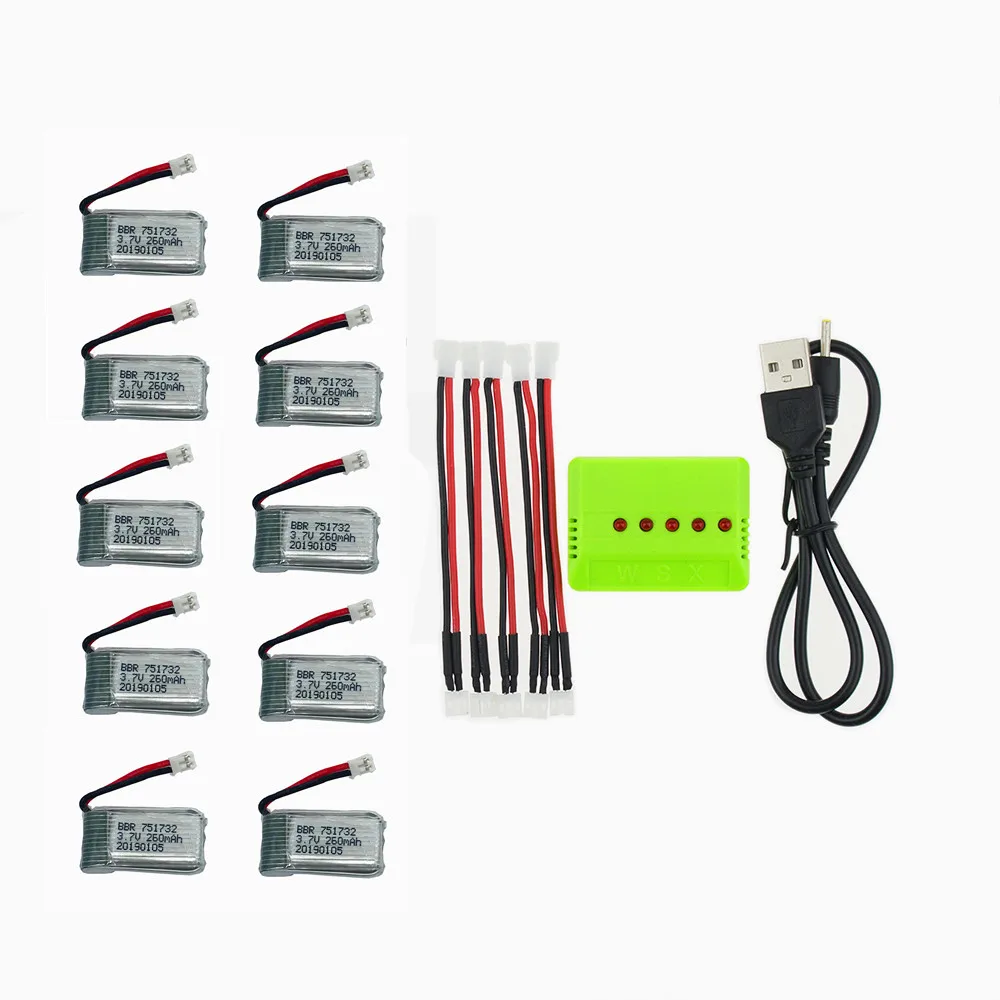 10 шт. NH010 F36 H36 E010 E010C E011 E011C E013 3 7 в 260 мАч 45C перезаряжаемые литий полимерные