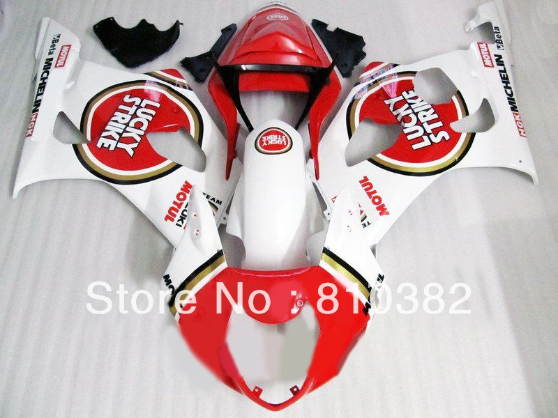 Набор обтекателей мотоцикла для GSXR1000 03 04 GSXR 1000 GSX R1000 K3 2003 2004 LUCKY STRIKE red white ABS