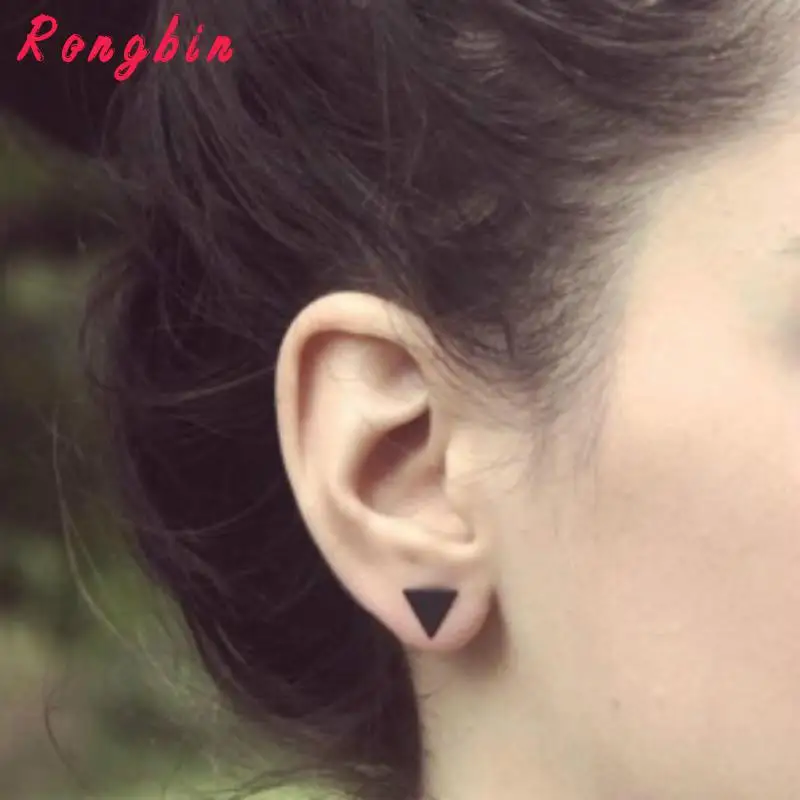 Новые модные женские серьги в стиле панк геометрические треугольные