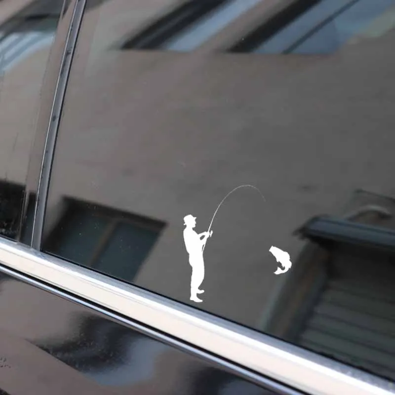 YJZT 15 4 см * 16 5 забавная рыболовная жизнь виниловая наклейка автомобильная для