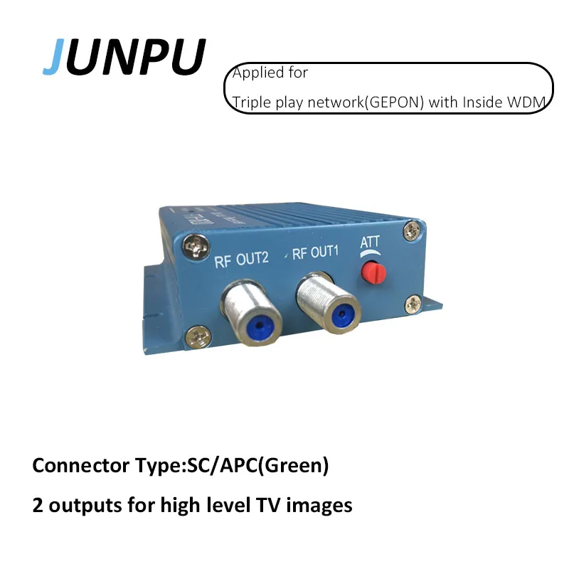 Junpu 2 порта Волокно Оптический FTTH GEPON WDM мини узел indoor оптического приемника для