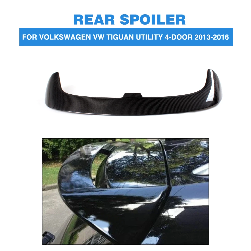 

Car Rear Roof Boot Lip Spoiler Window Wing Fit For Volkswagen VW Tiguan Utility 4-Door 2013 - 2016 Carbon Fiber / FRP Unpainted