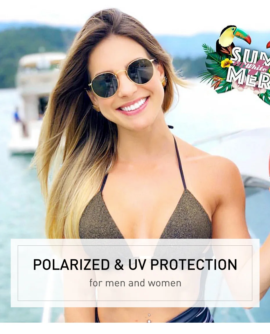 Caponi женские классические круглые поляризованные солнцезащитные очки UV400 с металлической оправой Oculos De Sol Feminino 708