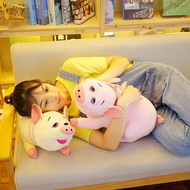 30cm/50cm Big Eyes Piggy Plush Toy Soft Pig Stuffed Cartoon Animal Doll Creative Home Decoration Pillow Baby Appease Gifts | Игрушки и