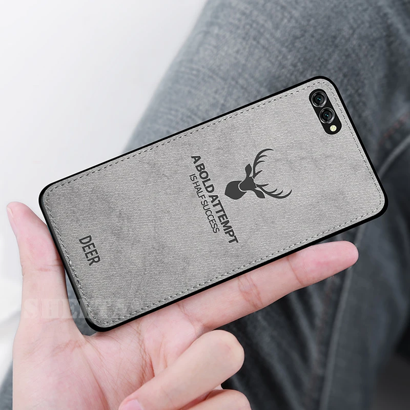 Hybrid Cover For Huawei Nova 2S 3D Cloth Leather Fabric Vintage Protective Soft Silicone Texture Case NOVA2S |