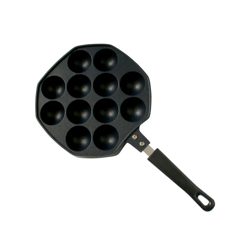 12 отверстий Алюминий сплав такояки Сковорода гриль осьминог мяч чайник Chibi Maruko