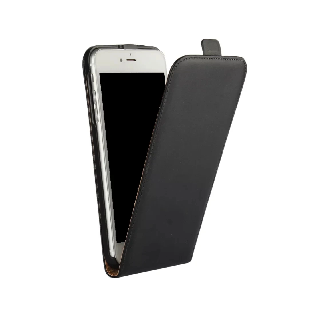 Роскошный чехол из натуральной кожи для iPhone 6 6S Plus 7 Вертикальный флип с магнитной