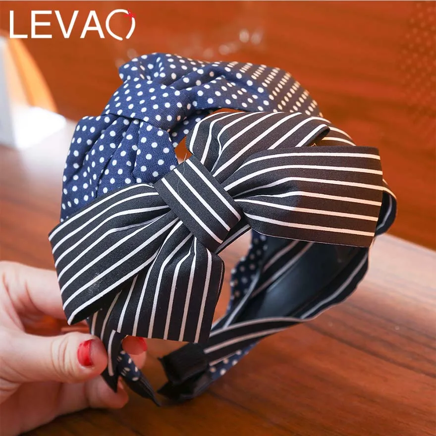 LEVAO/Новый обруч в горошек/полоску/в клетку повязка на голову для девочек