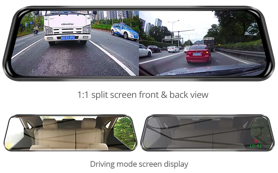 ANSTAR 1" 4G 3g зеркало заднего вида видеорегистратор 1080P Android DVR gps навигация ADAS wifi двойной объектив Автомобильный регистратор авто камера