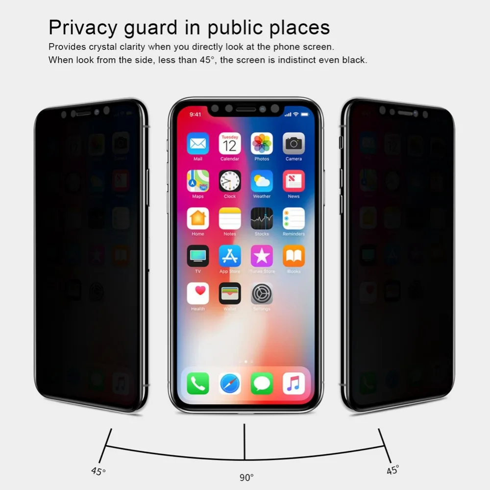 For iphone X Screen Protector NILLKIN 3D AP+Max Full Tempered Glass Protective Film | Мобильные телефоны и аксессуары