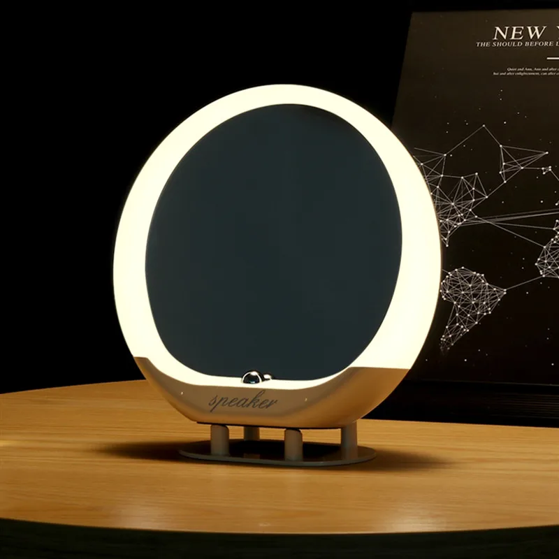 LED макияж зеркало спикер Sansnail 5 0 Bluetooth Настольная лампа домашний пульт