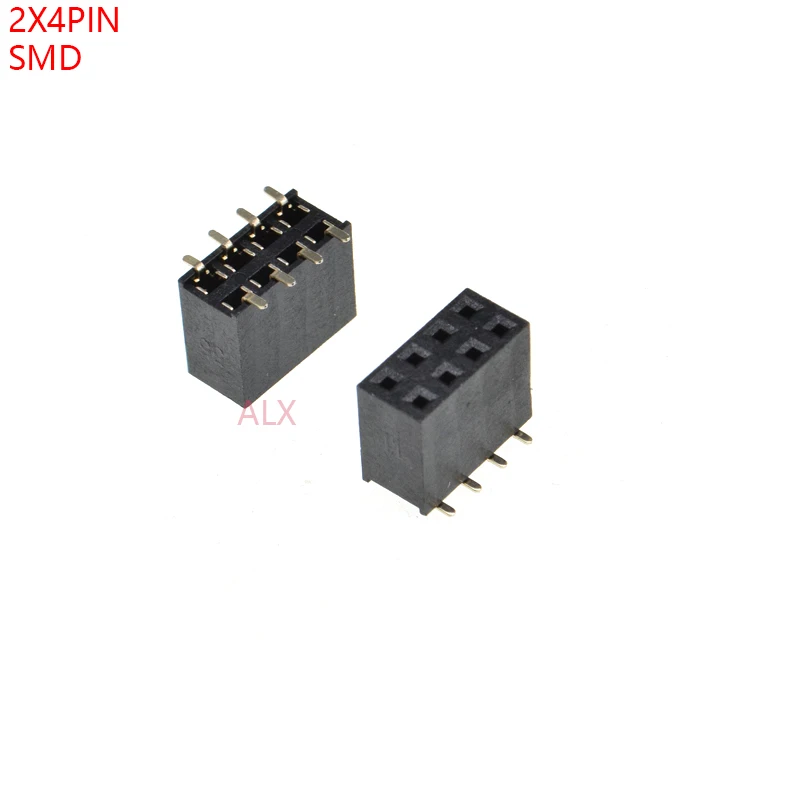 10 шт. двухрядный прямой штырьковый разъем SMT SMD 2X4 2 54 мм 2*4 8PIN 2x4 P 2x4pin для печатной