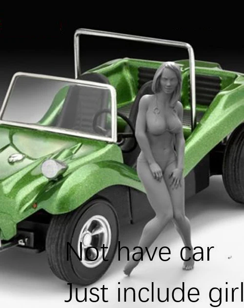 

Assembly Unpainted Scale 1/35 modern summer Beach Girl soldier Historical toy Resin Model Miniature Kit