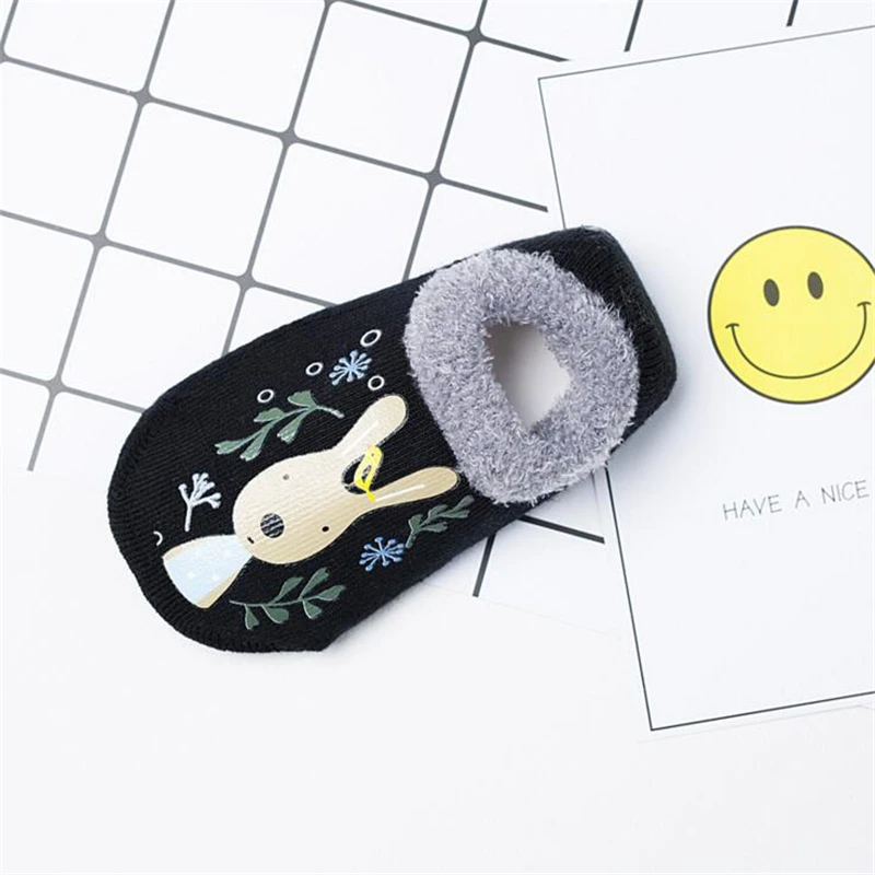 

2020 Autumn Winter Infant Indoor Floor Socks Baby Soft Socks Cute Baby Cartoon Rabbit Boy Girl Non-Slip Thick Cotton Socks Gift