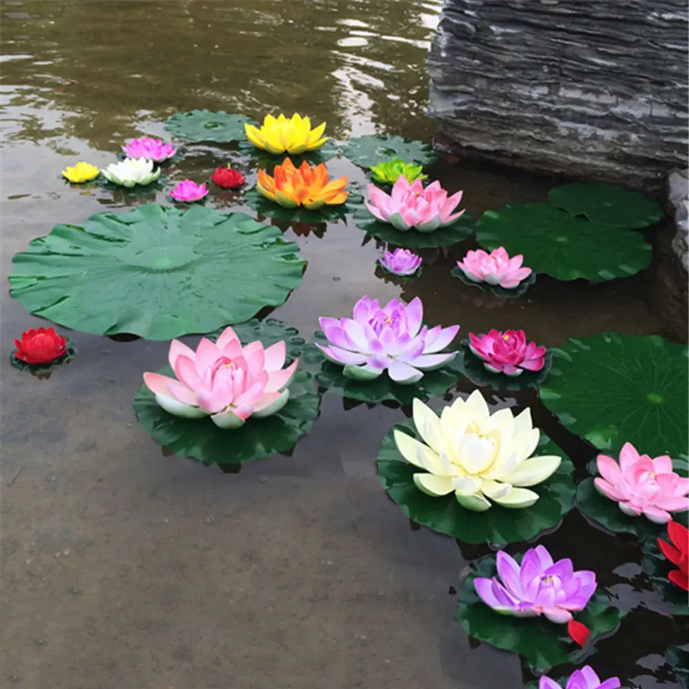 1 шт. декоративное растение в виде лотоса 10 см|pond decoration|artificial lotusfloating flower |
