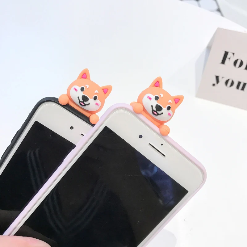 Для iphone 7 Plus 3D Welsh Corgi dog чехол для телефона s 6 6s 6plus 8 8plus милые игрушки собак мягкий