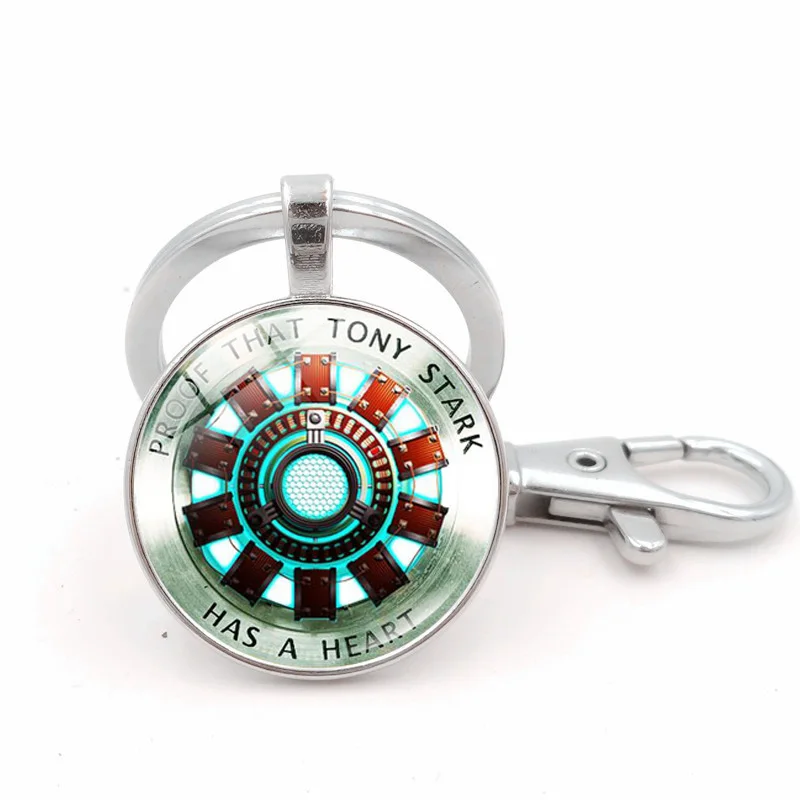 Железный человек Тони Старк Тибет Серебряный стеклянный купол кулон брелок