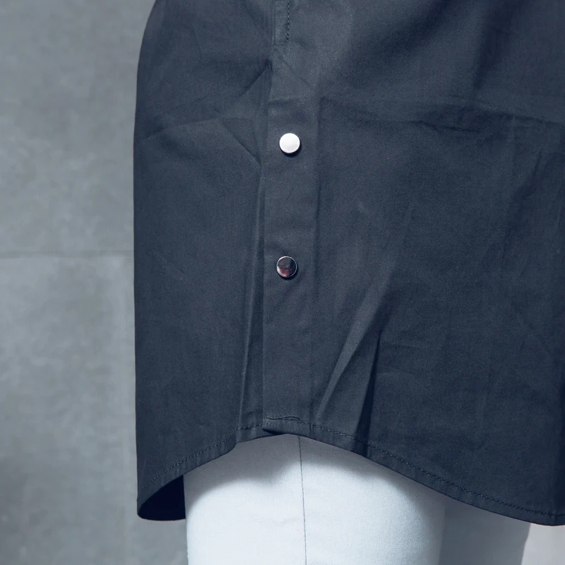 Мужская одежда 2017 мужская летняя приталенная рубашка dj средней длины трендовая