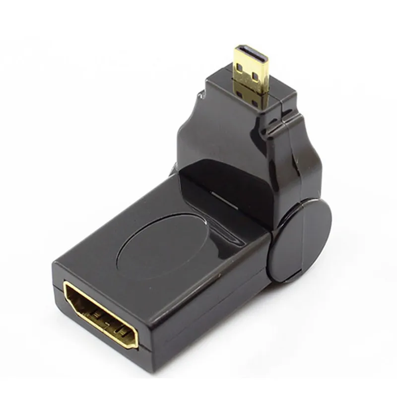 Новейший кабель переходник Micro HDMI Male Female с поворотом на 180/360 градусов и прямым