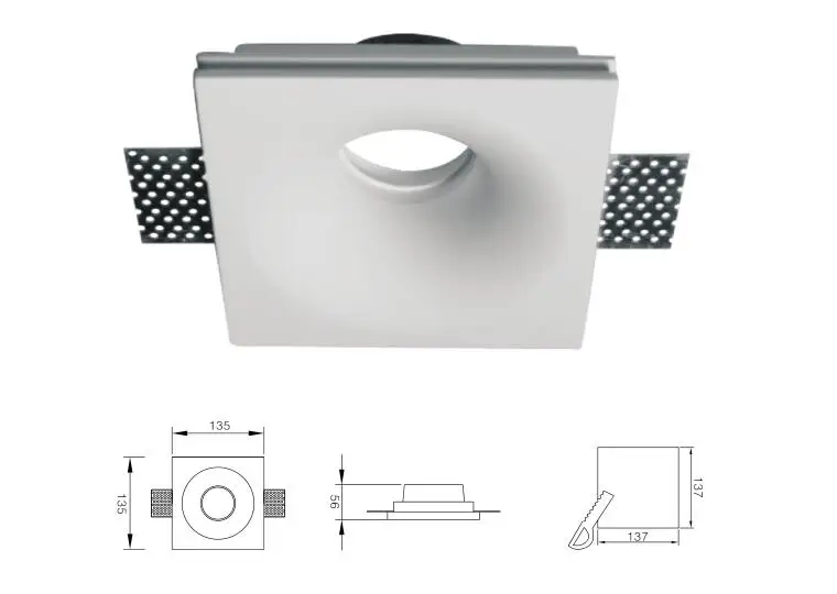 Элегантный специальный Светодиодный точечный светильник из гипса белый