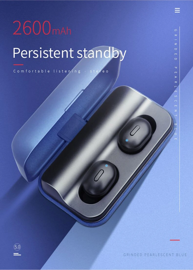 LAUMOX Bluetooth наушники TWS T1 Pro, гарнитура 5,0, беспроводные наушники, 3D стерео гарнитура с микрофоном, наушники, водонепроницаемая зарядная коробка
