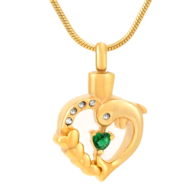 IJD9625 Hold Crystal Dolphin In My Heart кулон кремационной урны памятный для праха ювелирные