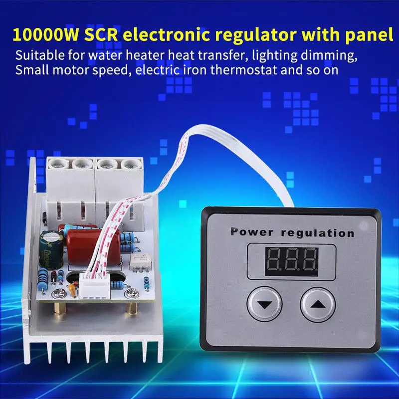 AC220V 10000 Вт Электрический регулятор высокой мощности SCR контроль скорости Лер управления двигателем XSD88