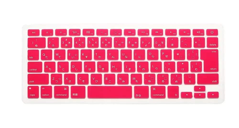 Pink Для Mac Book клавиатура для Macbook Air Pro retina 13 15 17 протектор японский английский японский Японская Клавиатура крышка - Цвет: Pink