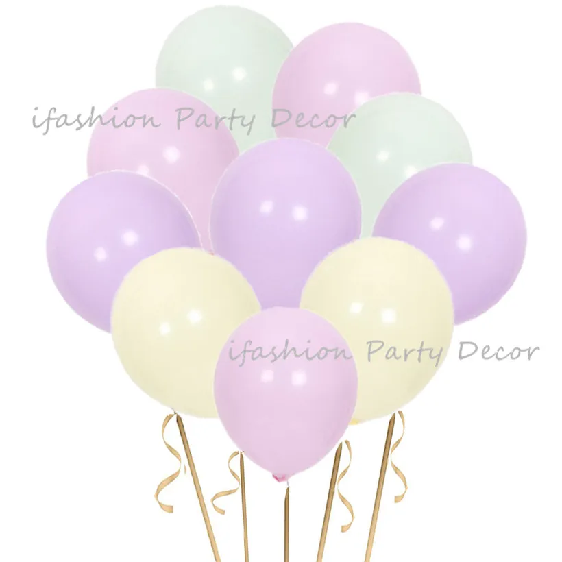 

Macaron Color Baby Birthday Party Decoration Set Macaron Latex Balloons Paper Tassel Pom Poms for Wedding Party Supplies Favor