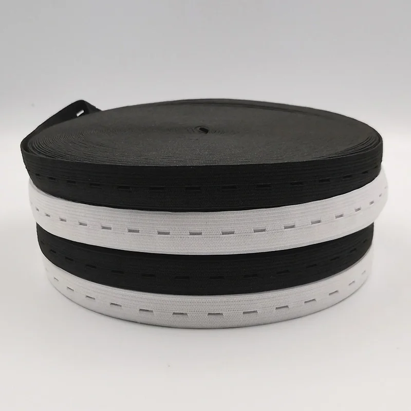 5 Meters 15/20/25MM DIY Sewing Accessories Button Hole Knit Elastic Bands Ribbon Tape White/Black Wire Webbing | Дом и сад