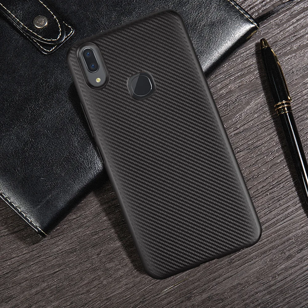 Химическое волокно КРЫШКА ДЛЯ Vivo V9 Чехол Мягкий Роскошный углеродный волоконный