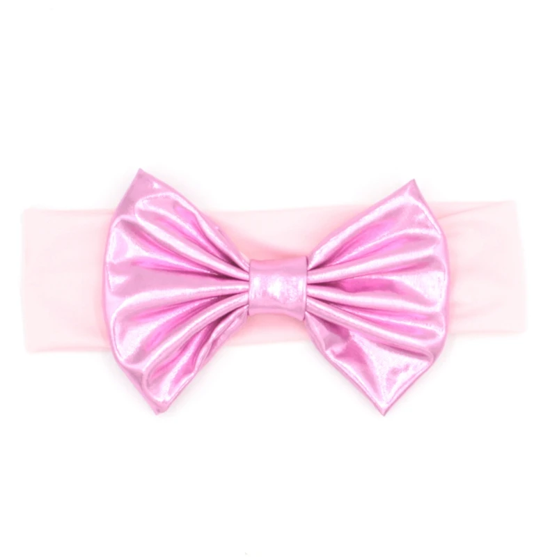 10 шт./лот 5 ''эластичная повязка на голову с металлическим бантом для девочек