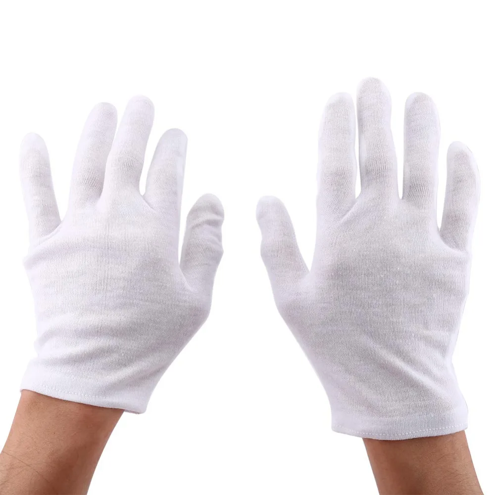 12 пар/партия белые хлопковые перчатки|gloves for|gloves glovesworking gloves pairs |