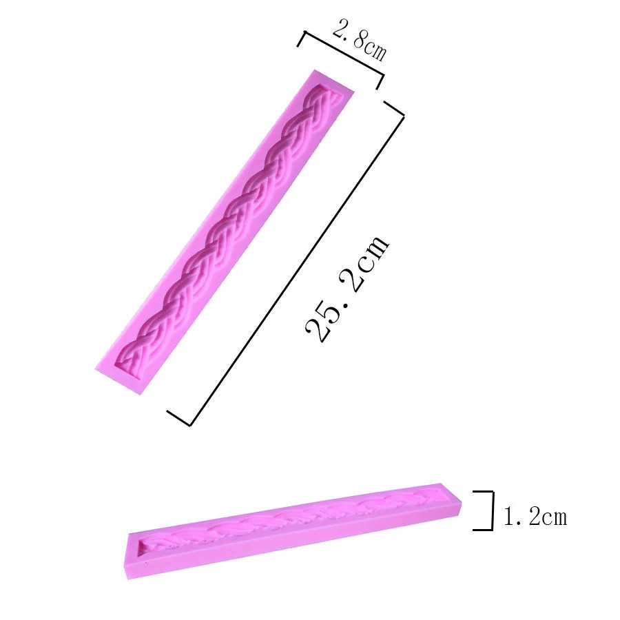 3D силиконовая форма с длинными веревками для шоколада инструменты украшения