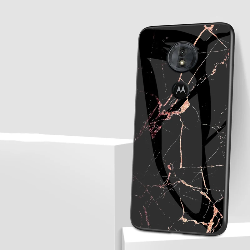 Мраморный чехол из закаленного стекла для Moto G6 Plus, чехол Motorola Moto G6 Play, чехол для Moto G5s Plus, чехол, силиконовый бампер
