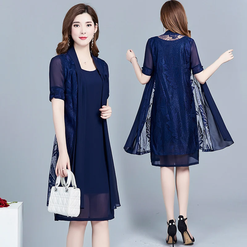 2 шт./компл. женские кружевные платья костюм весна-осень новинка для среднего