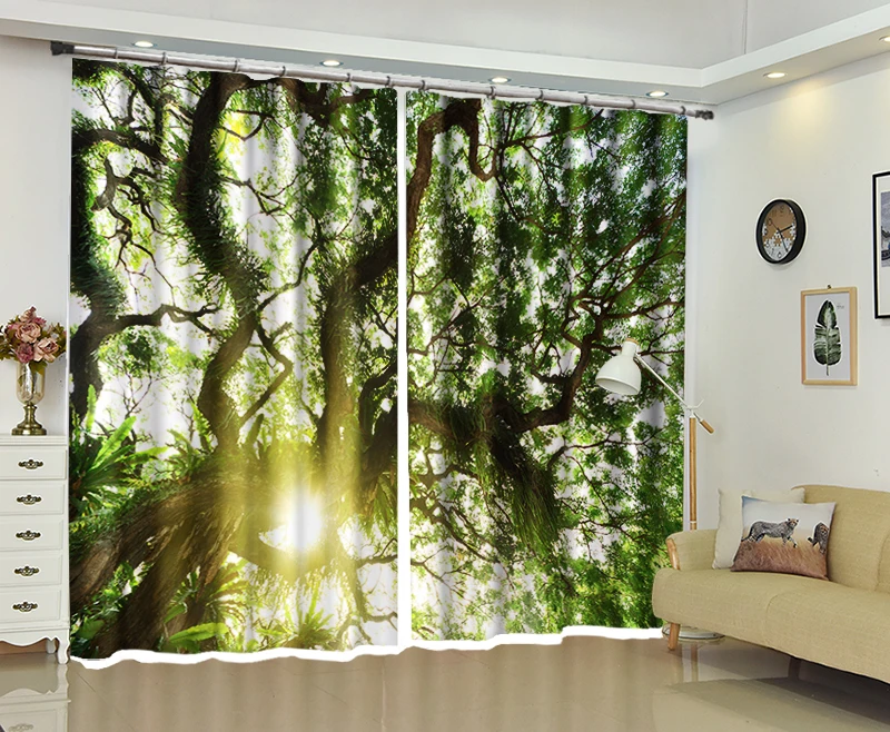 

Солнечный свет через навесом, печать, летний комплект для девочек: 3D Высокоточный тенты Шторы для Гостиная сделайте дом ярких