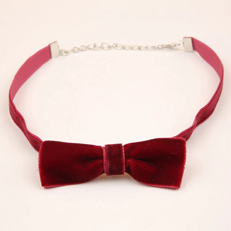 Fashion Bowknot Black Chokers Necklaces Gifts for Women Girls Bell Necklace Jewelry Chocker Bow collares harajuku Punk Wholesale | Украшения