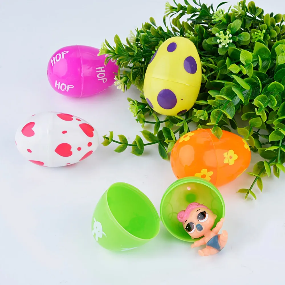 Пасхальные яйца Funpa 12 шт. разноцветные пасхальные пластиковые DIY милые игрушки