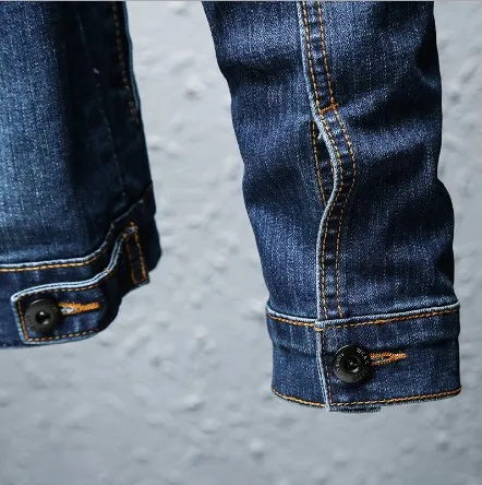Новое поступление 2019 однотонная Повседневная приталенная Мужская джинсовая