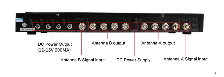 Усилитель распределитель антенны UHF 500 950 МГц для беспроводной микрофонной