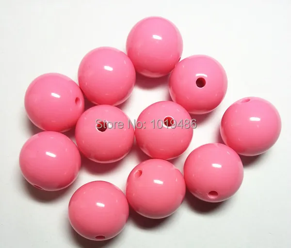 20 мм 105 шт./лот мягкие ярко-Розовые Акриловые Твердые бусины Gumball Bubblegum красочные