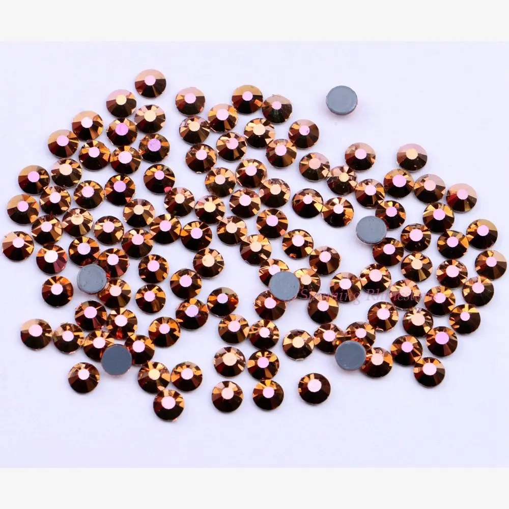 Роскошные Стразы AAAAA с горячей фиксацией волшебное золото SS6 SS10 SS16 SS20 SS30