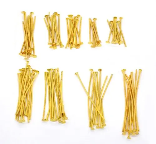 800pcs Head Pins Jewelry Finding Beads Needle for Making Findings Gold Silve Bronze 14/20/26/30/35/40mm | Украшения и аксессуары